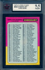 1975 TOPPS OPC O PEE CHEE #646 Unmarked Checklist (529-660) 9.5 N-GEM MINT Card