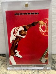 Michael Jordan Card🔥 RARE INSERT SILVER 90’s FOIL SP BULLS JERSEY #23 W/ CASE!