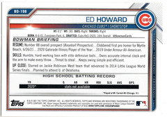 Ed Howard Chicago Cubs 2021 Bowman Draft