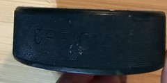 Unknown Signed Autographed Hockey Puck Black Sports Memorabilia