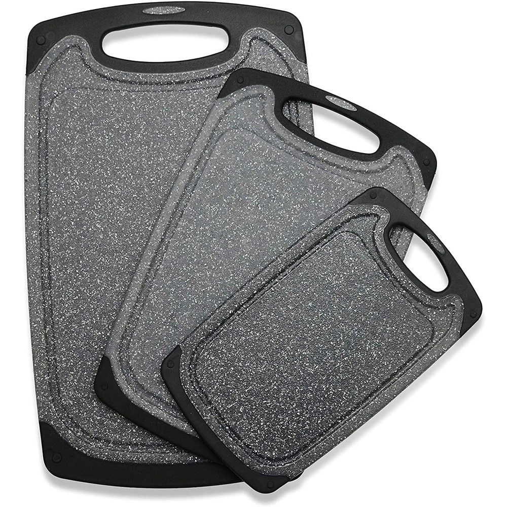 Cutting Boards for Kitchen, Large-Small Board Set of Large, Dark Gray