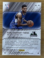 2015-16 Karl Anthony Towns Tools Of The Trade RC GAME USED BALL/ SICK PATCH #/25
