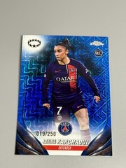 Sakina Karchaoui 2023-24 Topps Chrome Womens CL 19/250 Blue Mojo Rookie #35 PSG