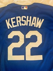 Clayton Kershaw Los Angeles Dodgers #22 Adult M L XL 2XL White Blue Jersey