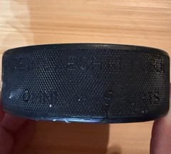 Unknown Signed Autographed Hockey Puck Black Sports Memorabilia
