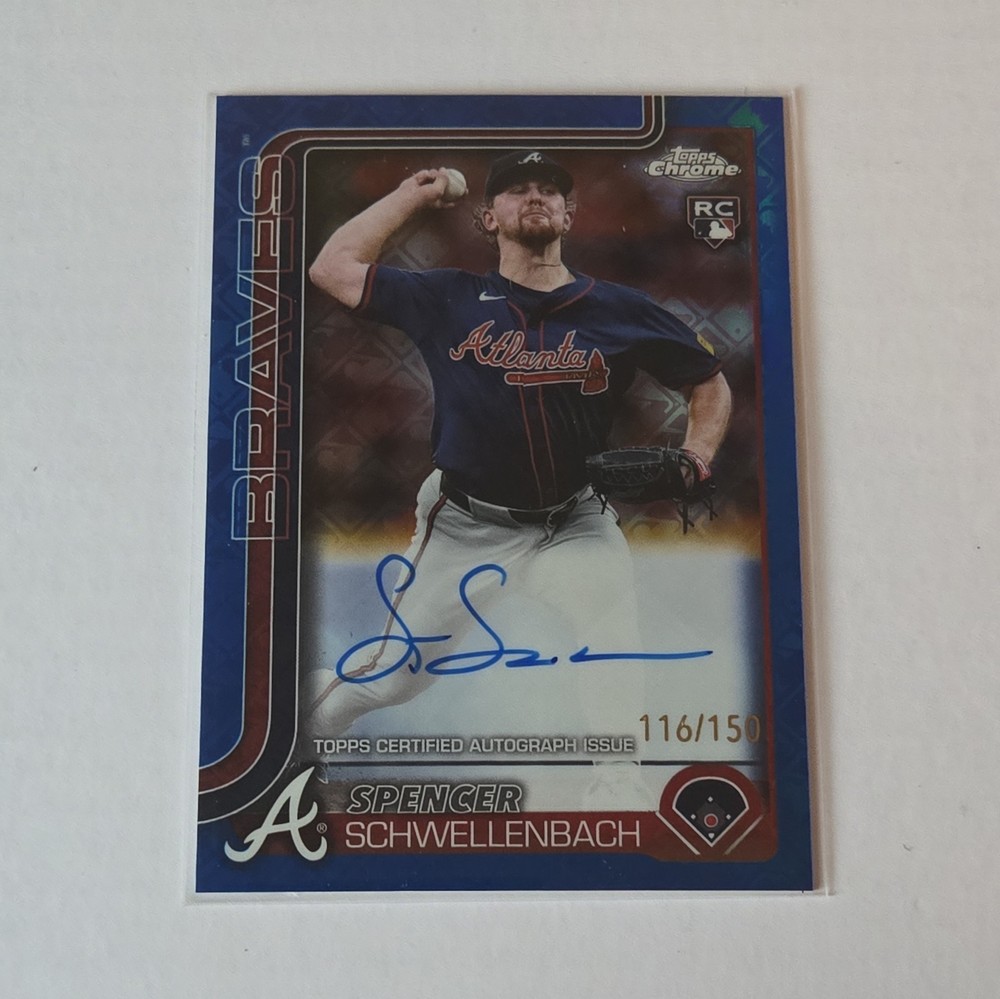 2025 Topps Chrome Logofractor- Spencer Schwellenbach #RA-SS Blue Refractor /150
