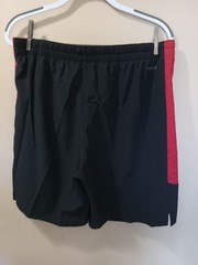 Rutgers Scarlet Knights Adidas Black Woven Shorts Zippered Pockets Size Large