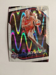 2025 Panini Prizm WNBA #113 Jacy Sheldon White Seismic Prizms Washington Mystics