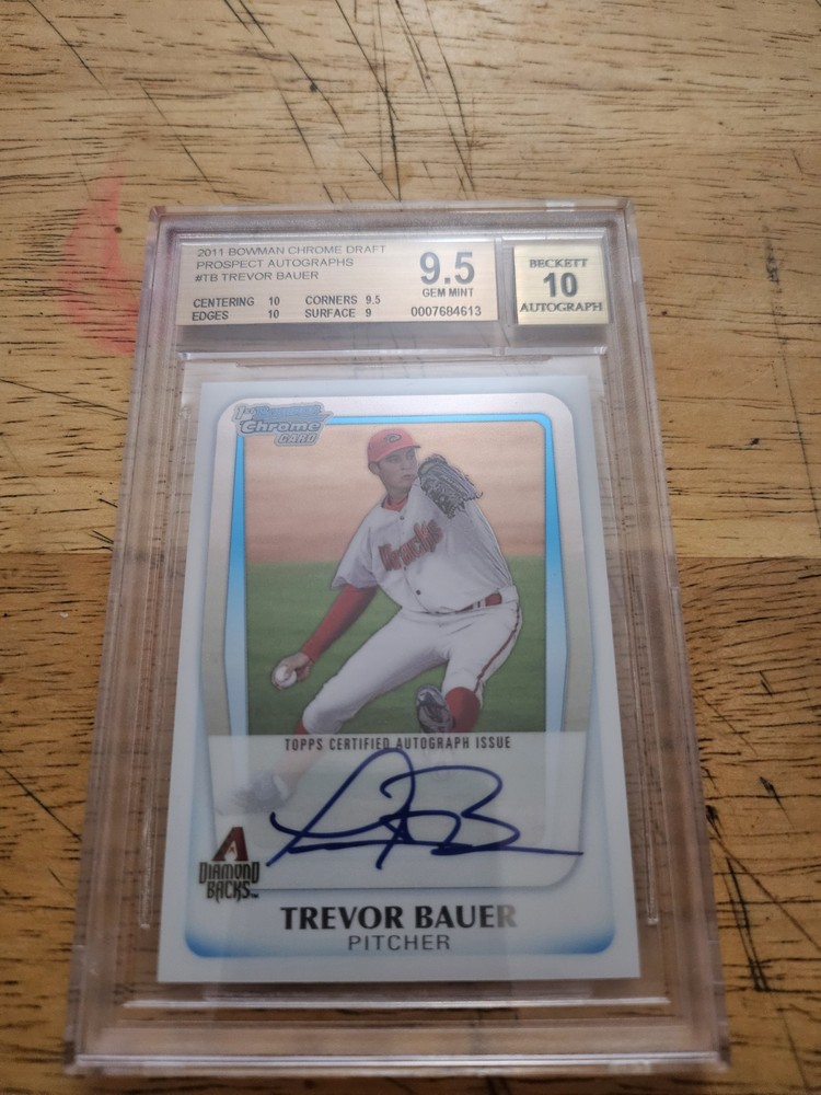 Trevor Bauer 2011 Bowman Chrome Draft Auto Autograph BGS 9.5/10 BCAP-TB