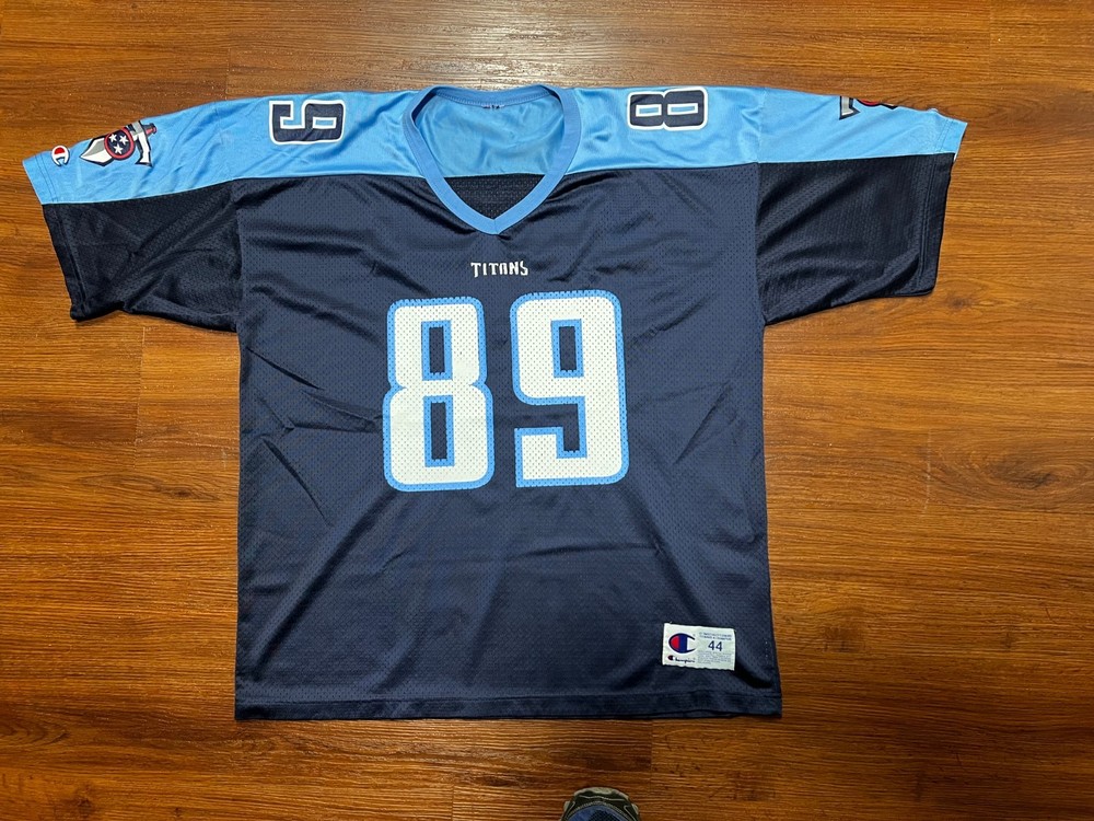 Tennessee Titans Wycheck 89 Football Jersey Mens L Black Blue Champion NFL 90s