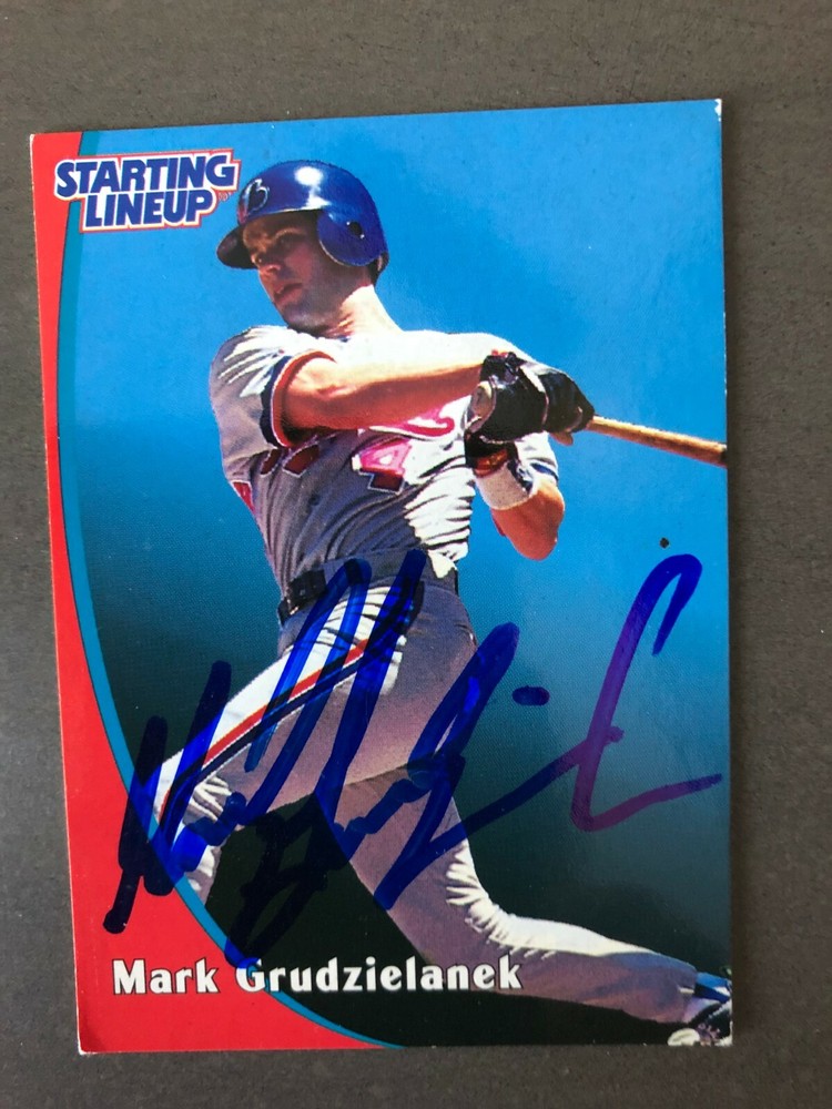 Montreal Expos MARK GRUDZIELANEK autographed Kenner Startling Lineup