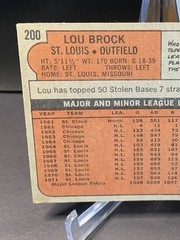 1972 Topps HOF Lou Brock #200 Cardinals VGEX Vintage