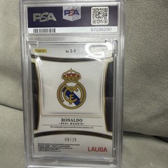 2023-24 Panini Select La Liga – Signatures Ronaldo #S-R Purple Prizm /20 (AU)