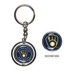 Milwaukee Brewers Spinner Key Ring Key Chain Keychain BRAND NEW – FREE SHIPPING