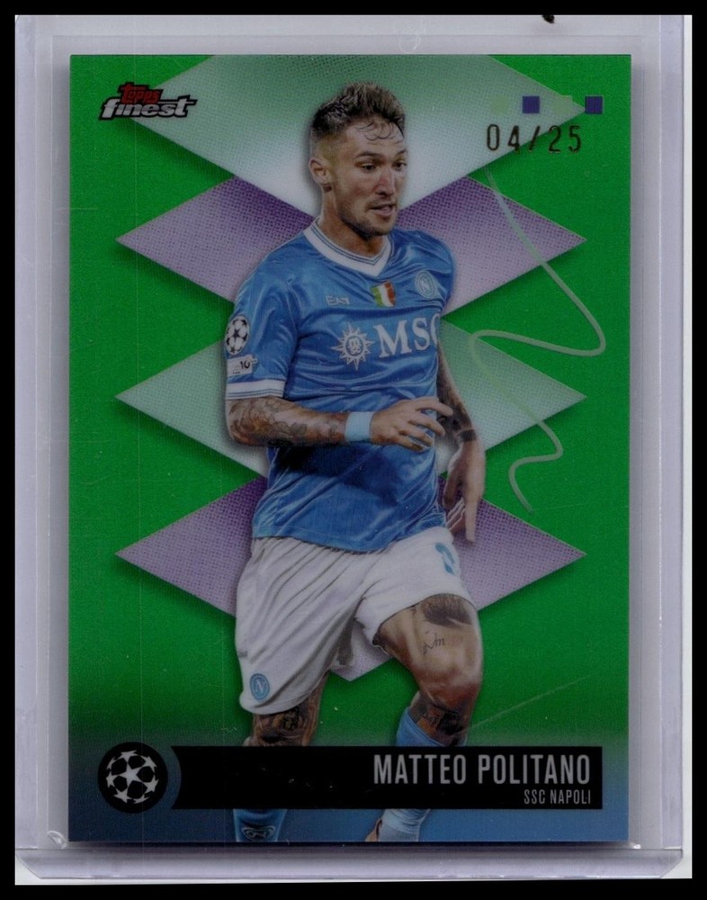 2025-26 Finest UEFA Club Competitions #549 Matteo Politano Green Refractor /25
