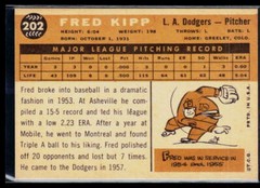 1960 Topps #202 Fred Kipp