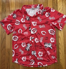 MLB Cincinnati Reds Hawaiian Shirt Stadium Giveaway Mr. Redlegs Adult Medium