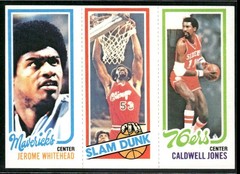 1980-81 Topps Jerome Whitehead, Artis Gilmore, Caldwell Jones #71-259-184