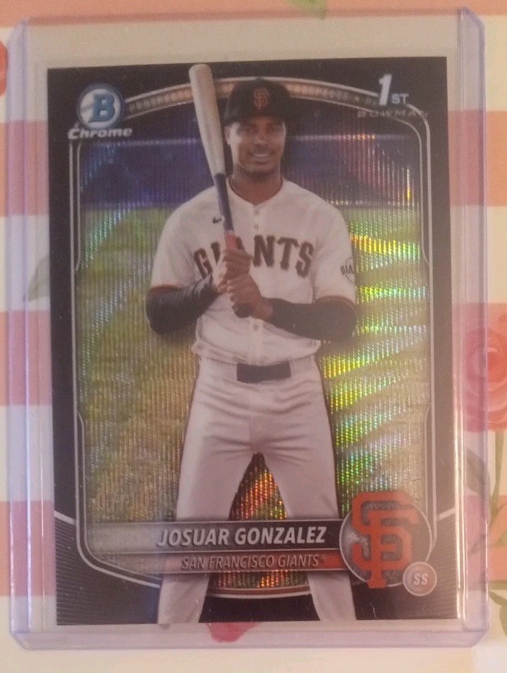 Josuar Gonzalez 2025 Bowman Chrome Black Wave Refractor 1st Prospect /10
