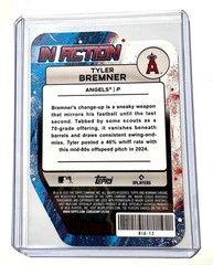 2025 Bowman Draft #BIA-12 In Action, Tyler Bremner Green Refractor /99