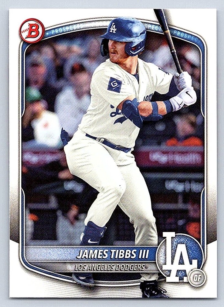 JAMES TIBBS III DODGERS 2025 BOWMAN DRAFT #BD-74