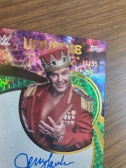 2025 Topps Universe WWE Jerry Lawler Green Auto #76/99