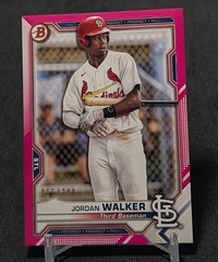 Jordan Walker Fuchsia /299 Prospect Rookie RC 2021 Bowman Card #BP-146 Cardinals
