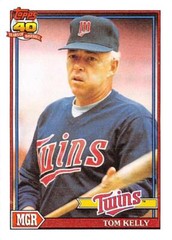 1991 Topps #201 Tom Kelly MG Baseball Minnesota Twins