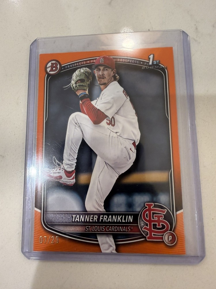 2025 Bowman Draft Tanner Franklin 1st Bowman Orange Paper /25- 🚀🚀 🔥🔥