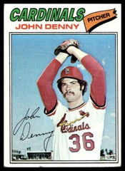 1977 Topps #541 John Denny St. Louis Cardinals VG-VGEX crease