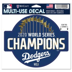 Los Angeles Dodgers 2020 World Series Champions Multi Use Decal 5×4 Inches