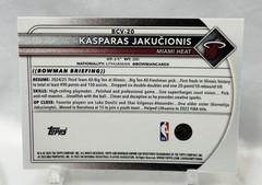 2025-26 Bowman Chrome Kasparas Jakucionis #BCA-KJ Green Mojo /99