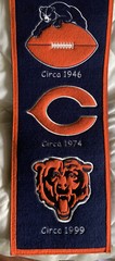 NFL Chicago Bears Heritage Pennant Banner Winning Streak 31 1/2×7 7/8in