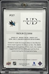Macklin Celebrini RARE ROOKIE RC BLUE REFRACTOR INVESTMENT CARD SHARKS MINT