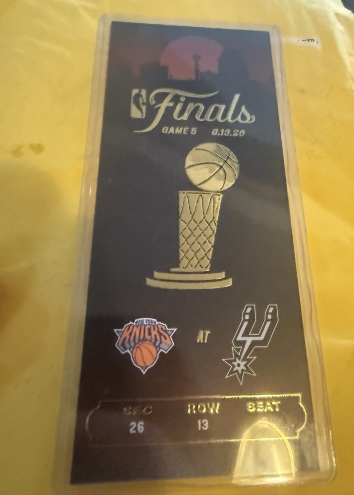 2026 NBA Finals Game 5 New York Spurs Knicks Commemorative Ticket Stub OFFICAL