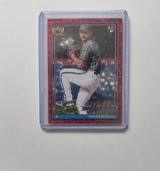 Topps Nolan McLean Rookie Red Crackle Foil /5 Mets 1991 insert READ