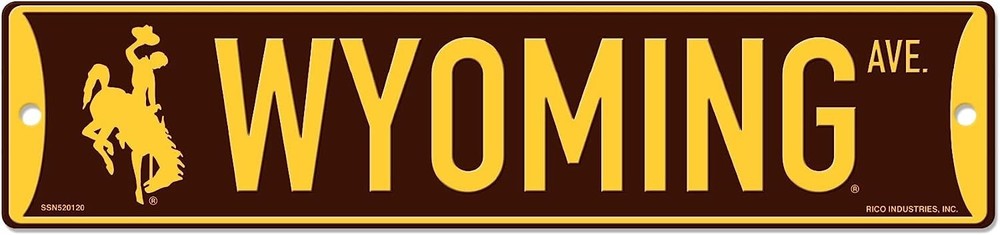 Wyoming Cowboys 4&Prime; x 17&Prime; Street Sign NCAA