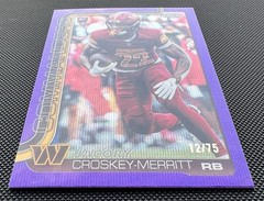 Topps Chrome 2026 Jacory Croskey-Merritt (RC) Purple Wave /75 Commanders #387