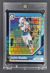 /25 JAYLEN WADDLE 2024 Donruss Optic BLACK PANDORA PRIZM SSP #124 Dolphins