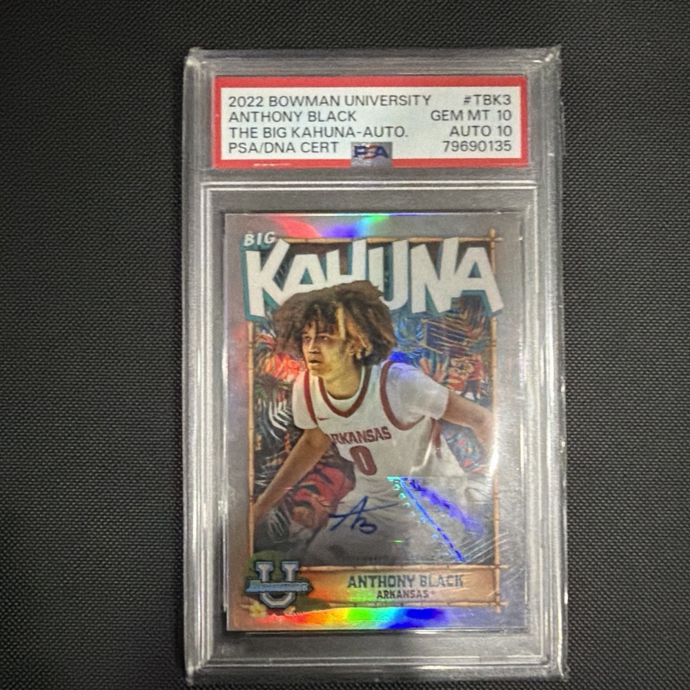 2022-23 Bowman Chrome Big Kahuna Anthony Black #TBK PSA 10 Auto 10