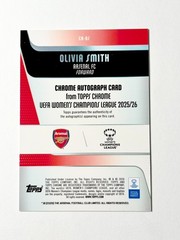 Olivia Smith RC 2025-26 Topps Chrome UWCL Rookie Auto Purple /75 Arsenal