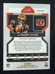 2021 Prizm Jamarr Chase #337 Orange Cracked Ice Cincinnati Bengals Rookie Card