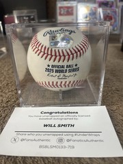 Will Smith Autographed 2025 LA Dodgers World Series Inscribed Baseball {COA}