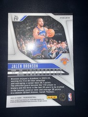2024-25 Panini Prizm – Jalen Brunson #217 Orange Ice Prizm