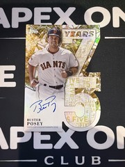 2026 Topps Series 2 Buster Posey 75 Years of Topps Die-Cut Autograph Gold #/50