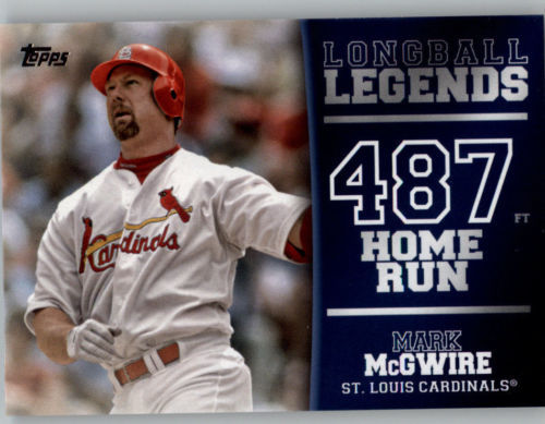 2018 Topps Longball Legends Insert # LL-7 MARK McGWIRE St. Louis Cardinals