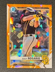 EGUY ROSARIO LOT: 2021 Bowman Sapphire /25 /50 #BDC-33, 2023 Topps Auto + 25x RC