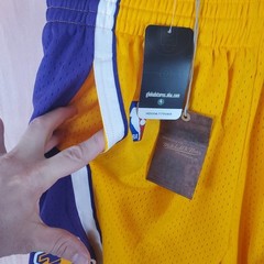 Mitchell & Ness Los Angeles Lakers Mens Basketball Shorts Sz Small Swingman NWT
