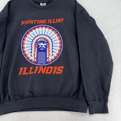 Fighting Illini Chief Illiniwek Comfort Colors Hoodie – True Navy and Black