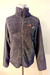 New NFL Team Apparel sz M 7-9 Jr Fleece Jacket New England Patriots gray 2540